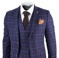 Mens 3 Piece Check Suit - 2778 the species