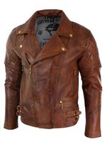 Mens Leather Biker Jacket - 34405 awards