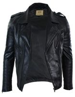 Mens Leather Biker Jacket - 56882 promotions