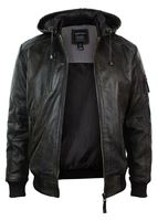 Mens Leather Jacket With Hood - 13103 varieties