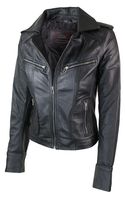 Womens Leather Biker Jacket - 68291 promotions